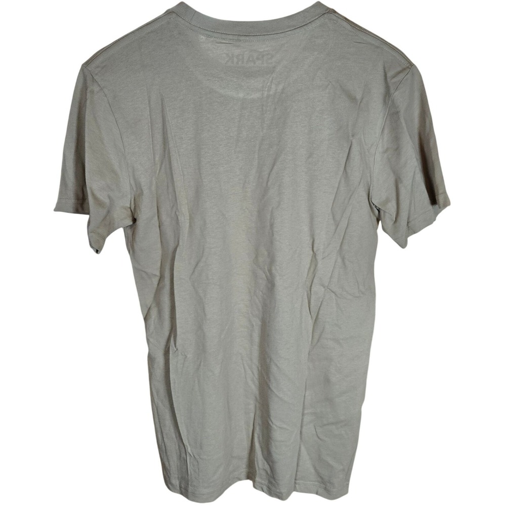 SPARK Mens T Shirt Size S Tan Graphic Print Cotton Casual Top - Picture 2 of 4